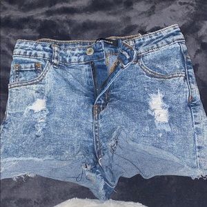 Hugh rise jean shorts